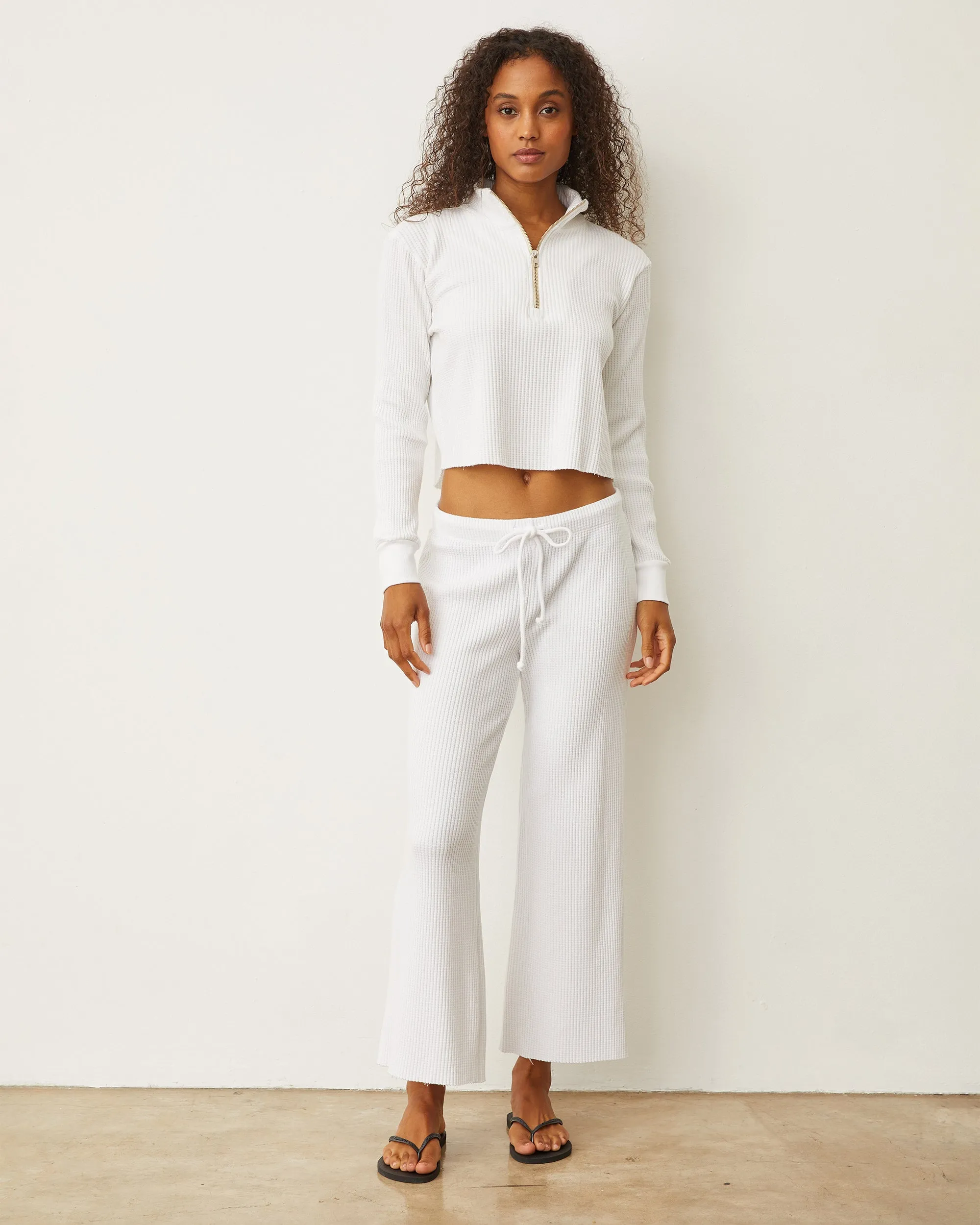 Waffle Half Zip Sweatshirt sold by Monrow product image thumbnail 2