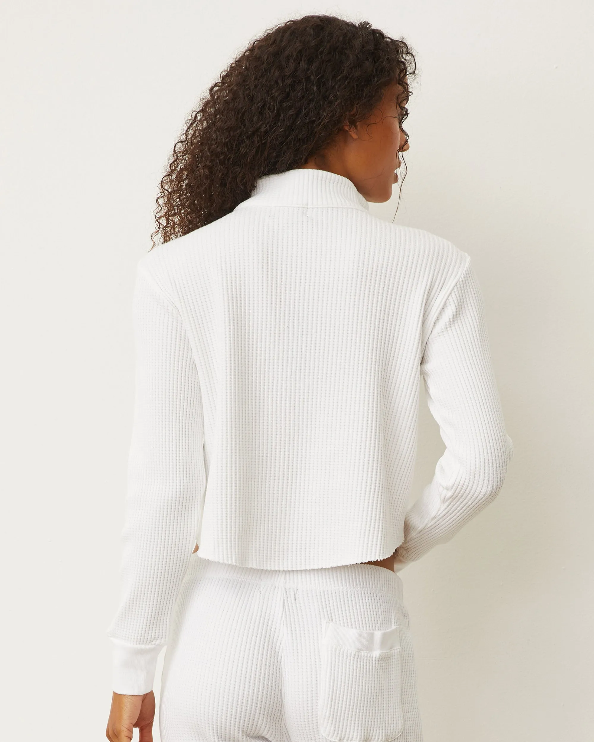 Waffle Half Zip Sweatshirt sold by Monrow product image thumbnail 4