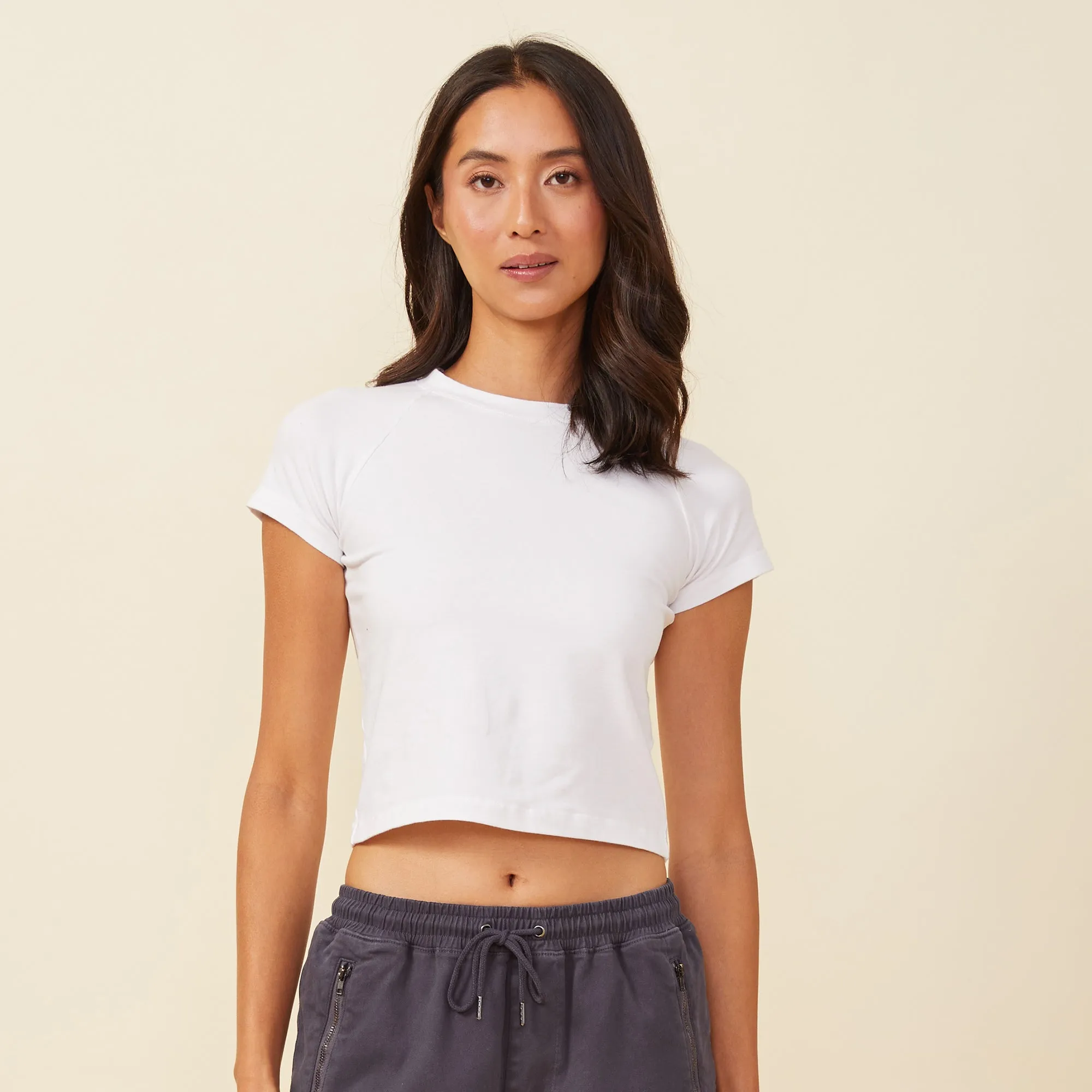 Fitted Cap Sleeve Tee sold by Monrow product image thumbnail 4