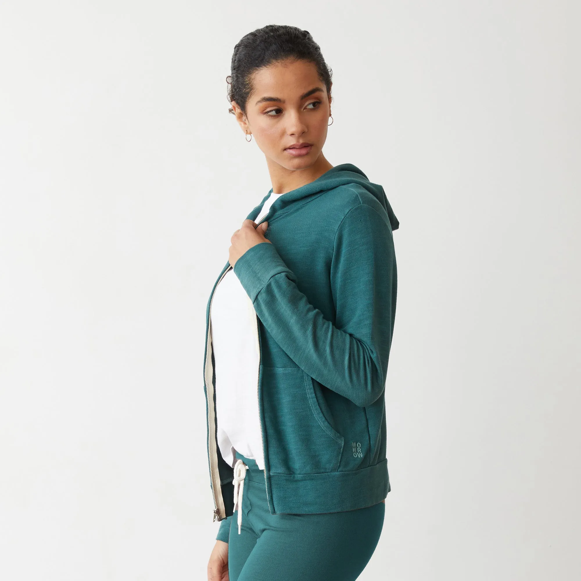 Supersoft Zip Up Hoody sold by Monrow product image thumbnail 4