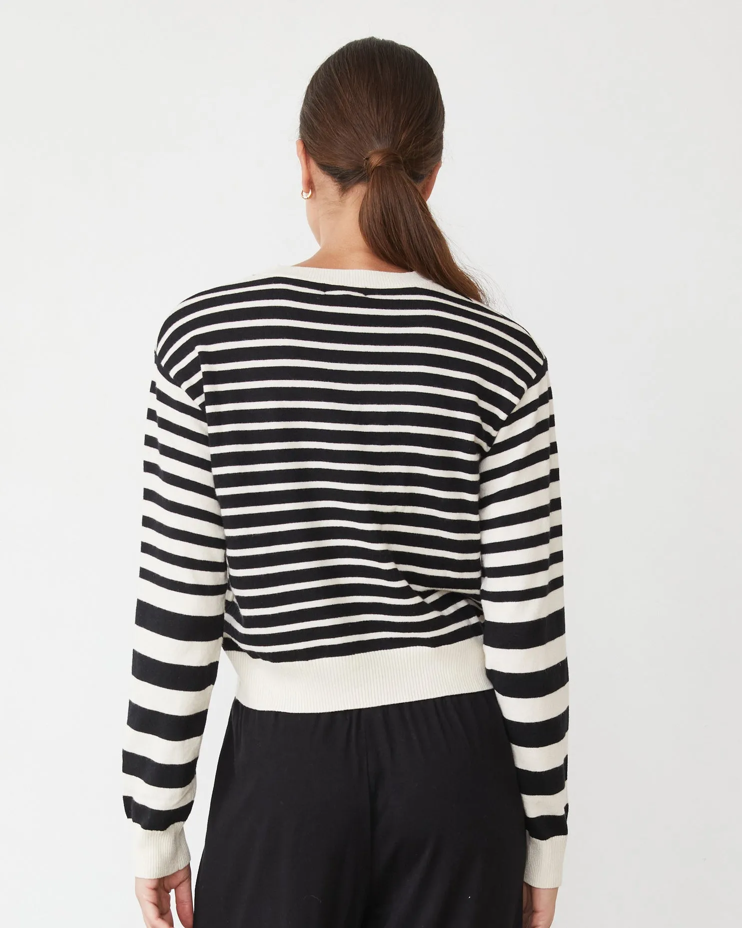 Lightknit Stripe V Neck sold by Monrow product image thumbnail 4