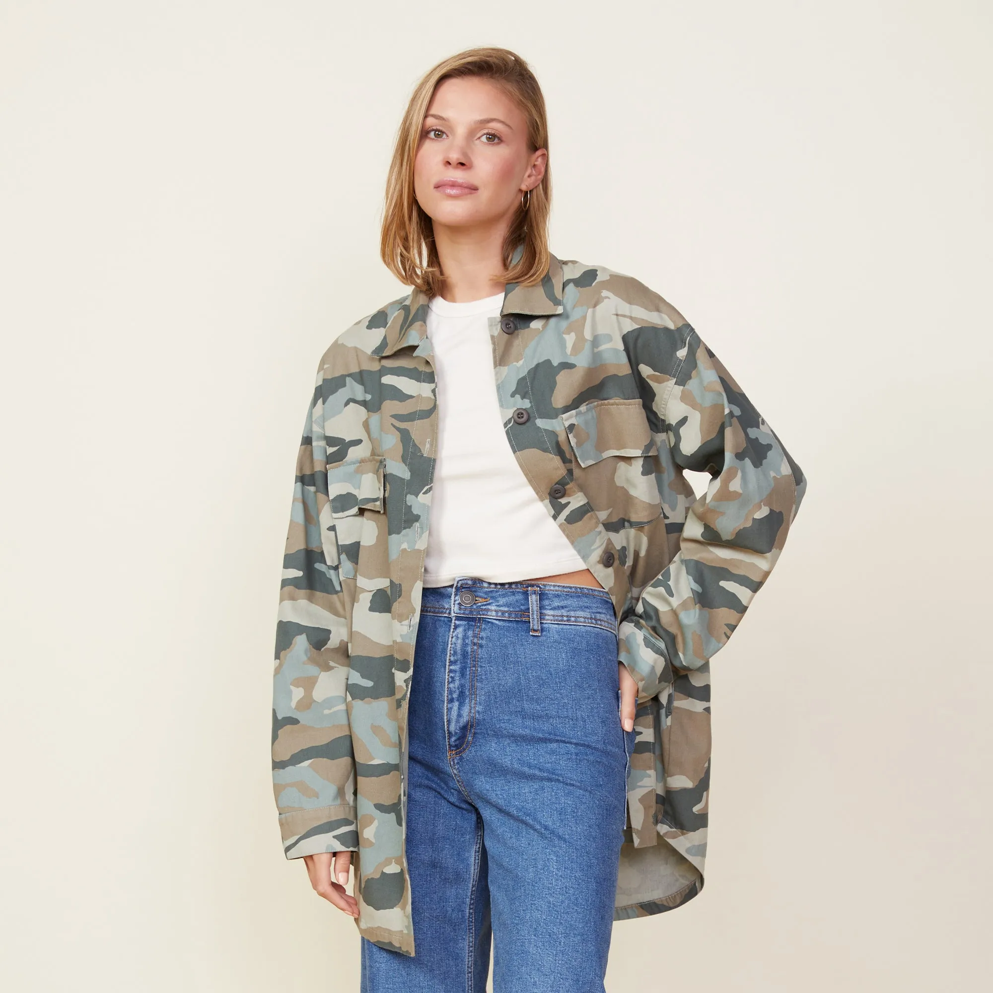 Camo Military Jacket sold by Monrow product image thumbnail 2