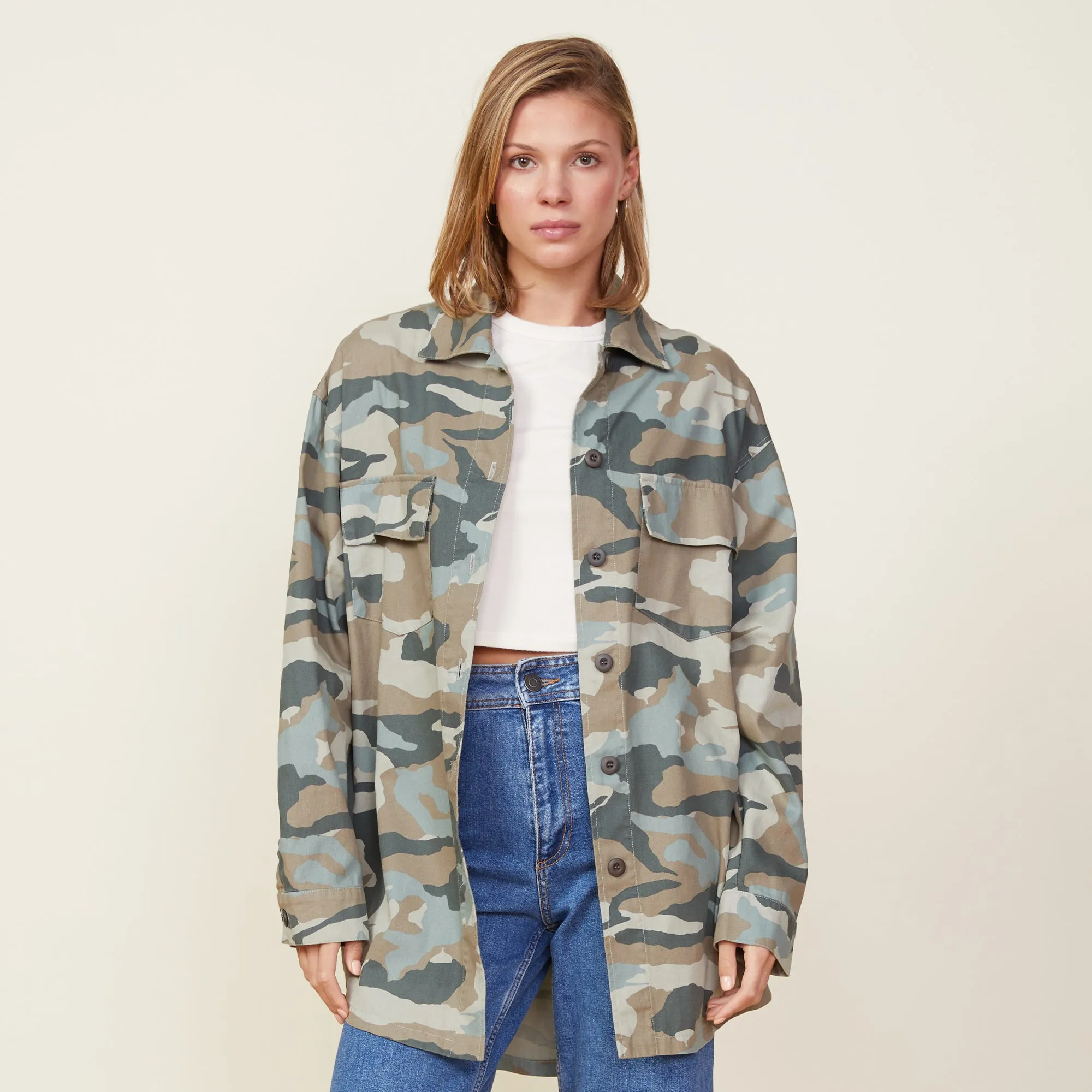 Camo Military Jacket sold by Monrow product image thumbnail 4