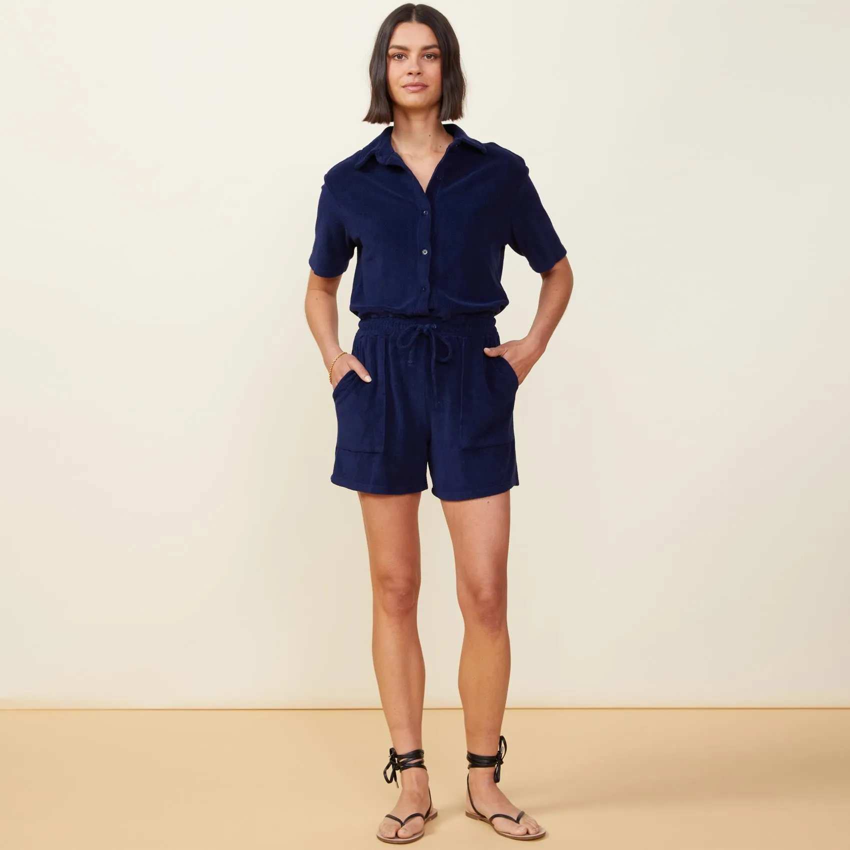 Terry Cloth Romper sold by Monrow product image thumbnail 3