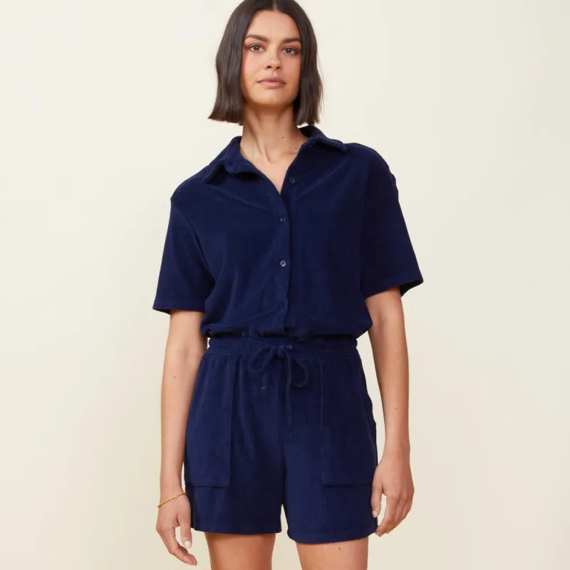 Terry Cloth Romper sold by Monrow