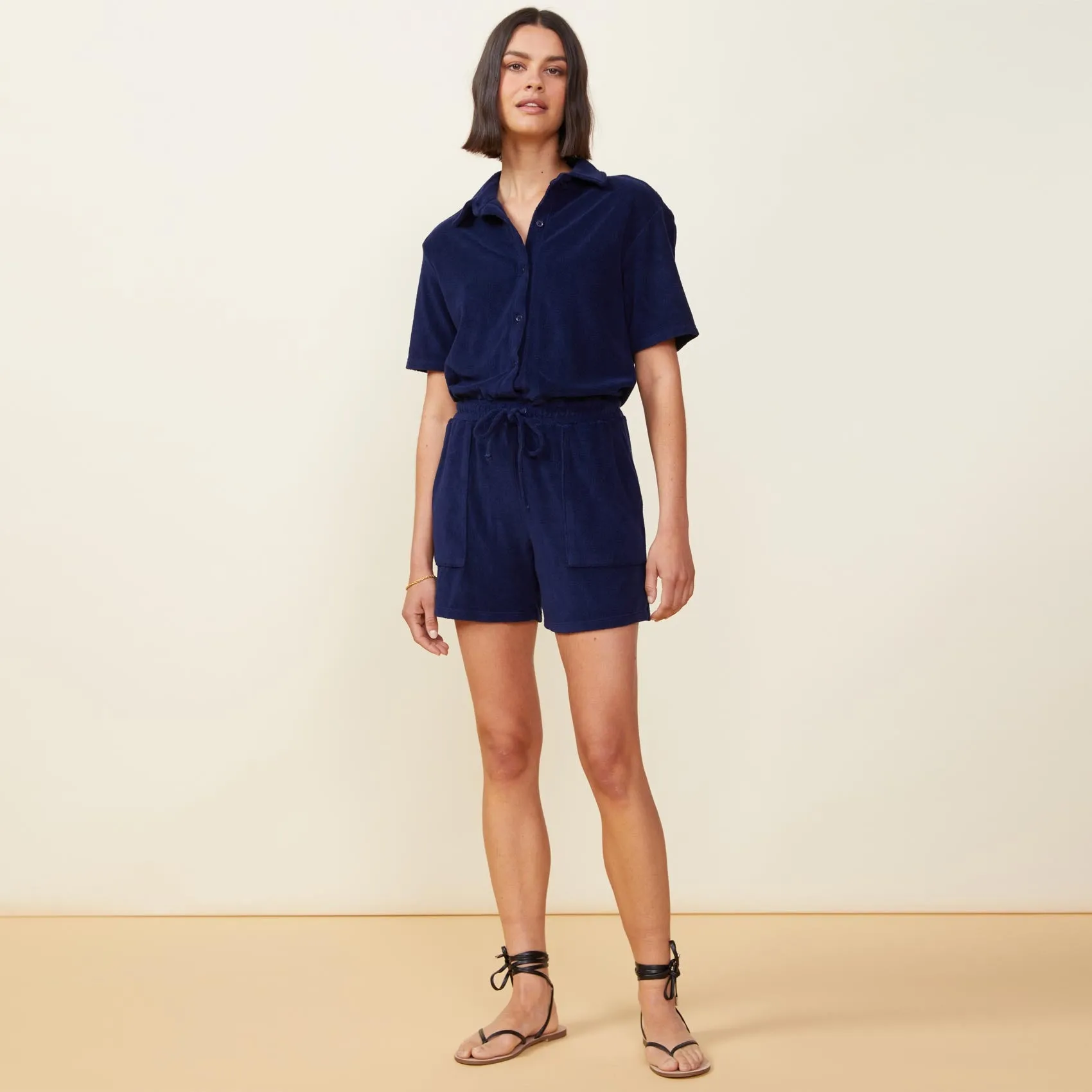 Terry Cloth Romper sold by Monrow product image thumbnail 2