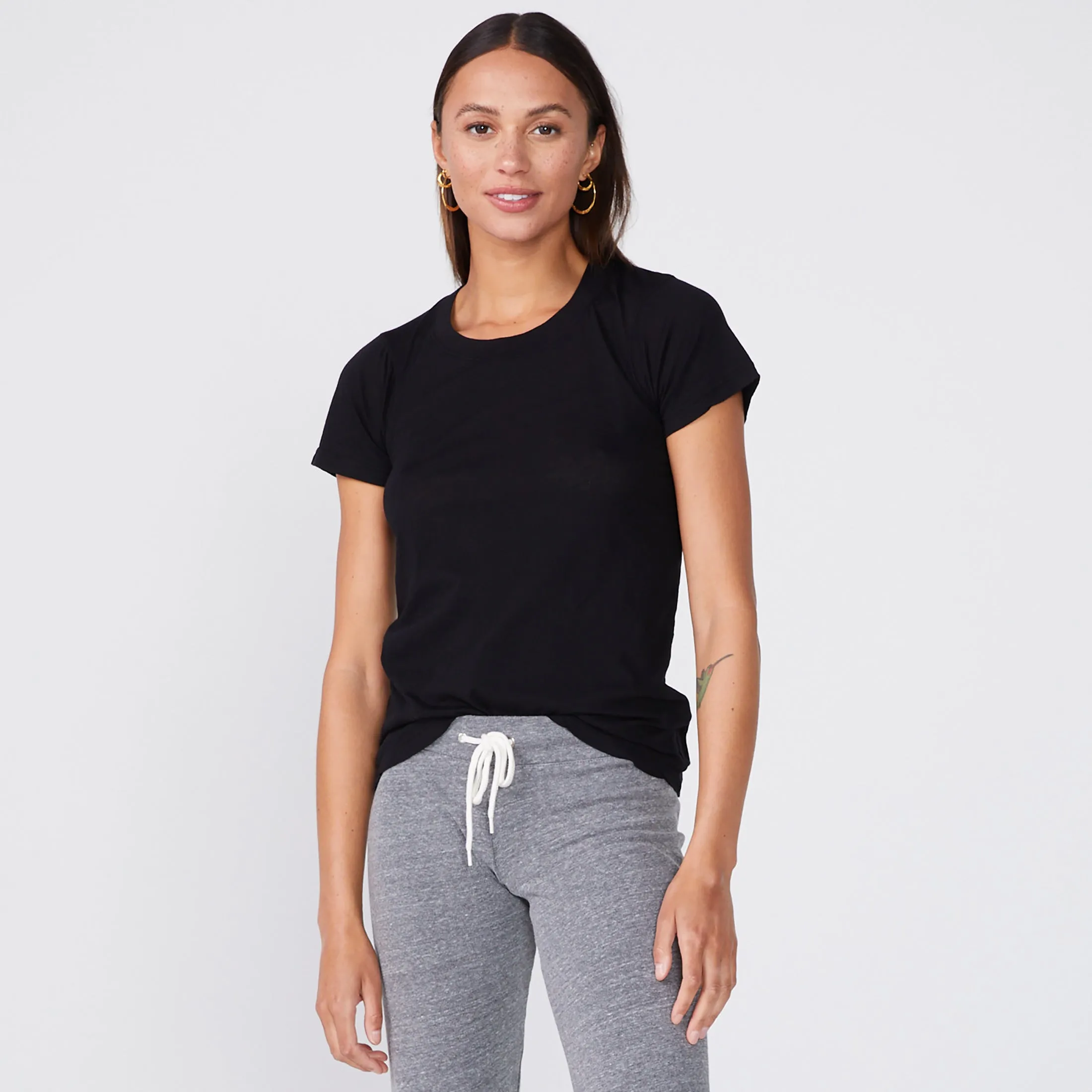 Tissue Fitted Crew Neck Tee sold by Monrow