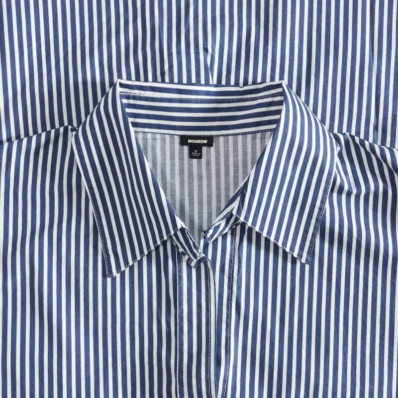 Stretch Poplin Stripe Shirt sold by Monrow
