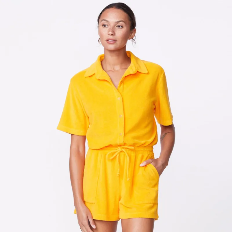 Terry Cloth Romper sold by Monrow
