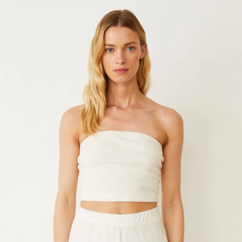 Terry Cloth Tube Top sold by Monrow
