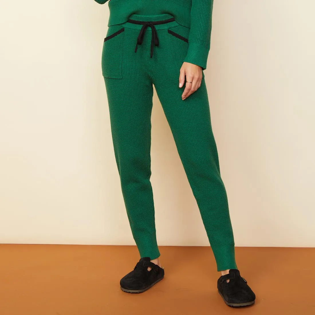 Supersoft Knit Waffle Cuffed Jogger sold by Monrow