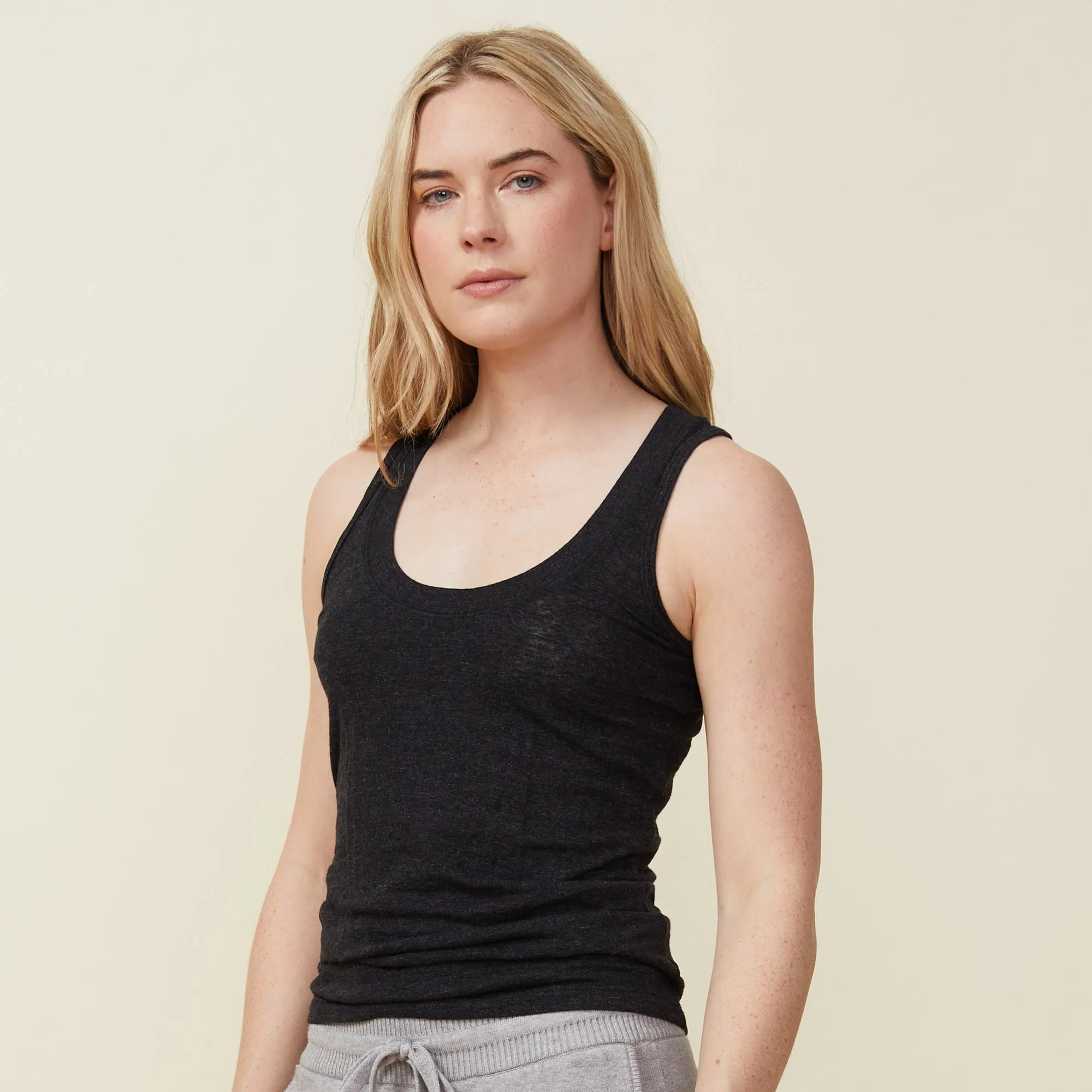 Textured Tri-Blend Narrow Tank sold by Monrow product image thumbnail 2