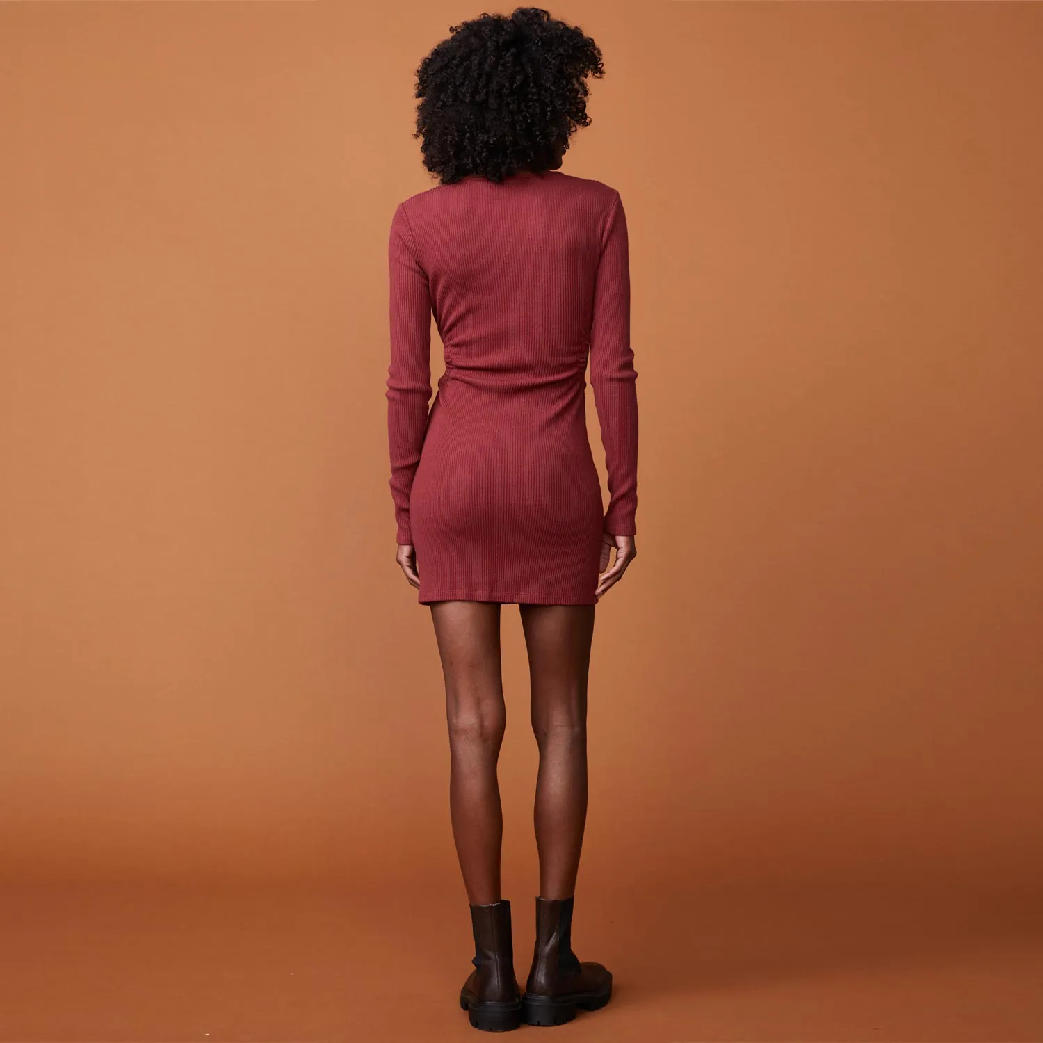 Brushed Rib Cut Out Dress sold by Monrow product image thumbnail 5