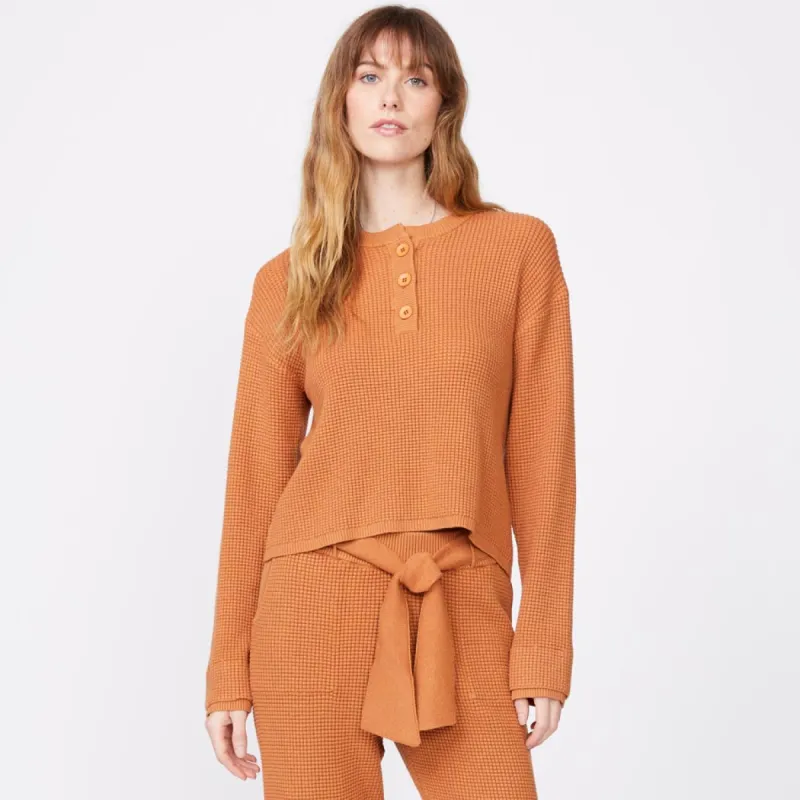 Supersoft Sweater Knit Henley Top sold by Monrow