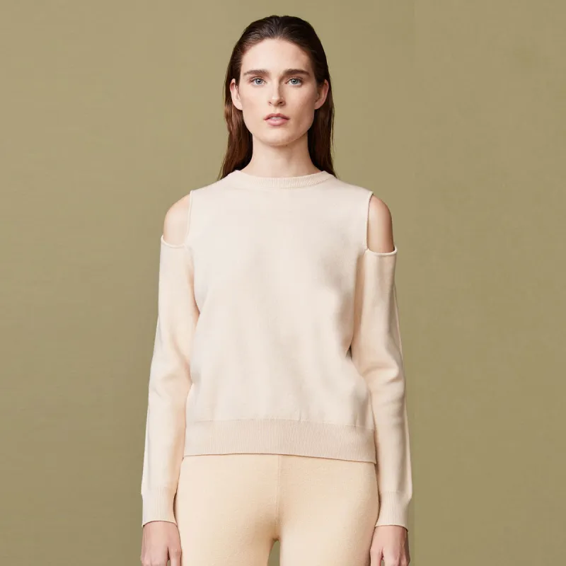 Supersoft Sweater Knit Cut Out Sweatshirt sold by Monrow