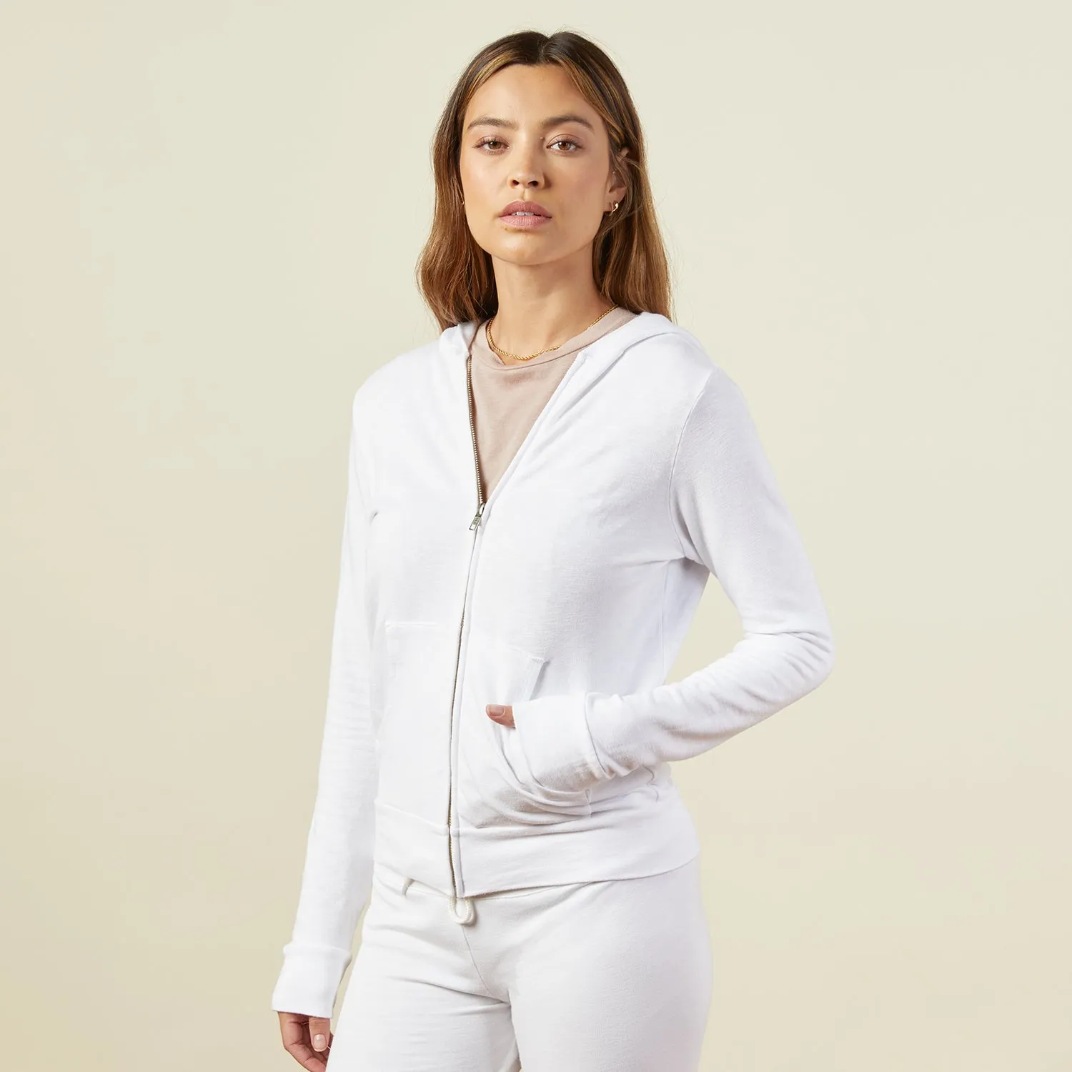 Supersoft Zip Up Hoody sold by Monrow product image thumbnail 3