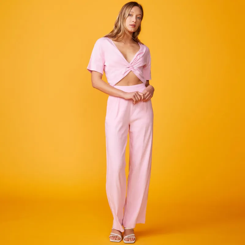 Linen Pleated Pants sold by Monrow