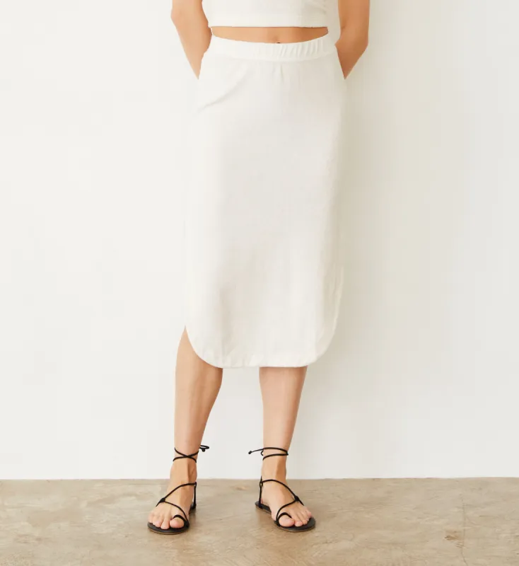 Terry Cloth Midi Skirt sold by Monrow