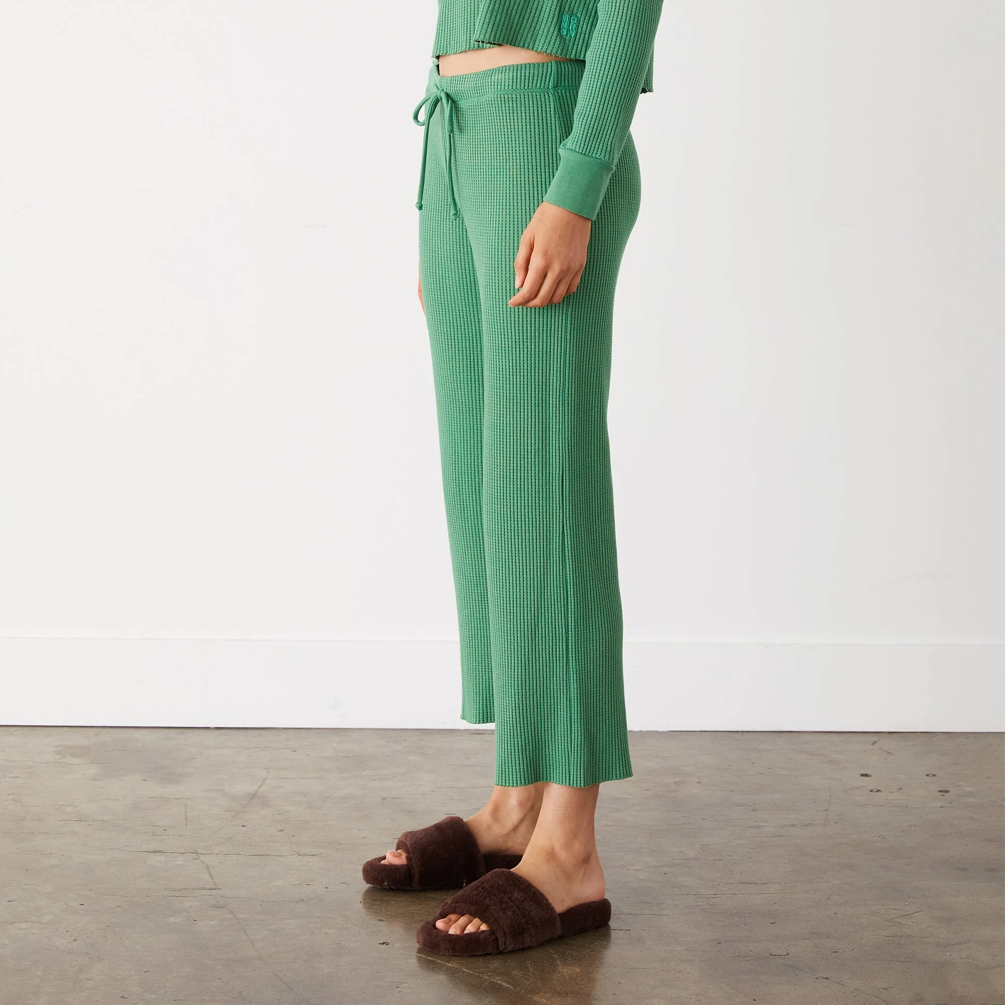 Waffle Crop Lounge Sweat sold by Monrow product image thumbnail 2