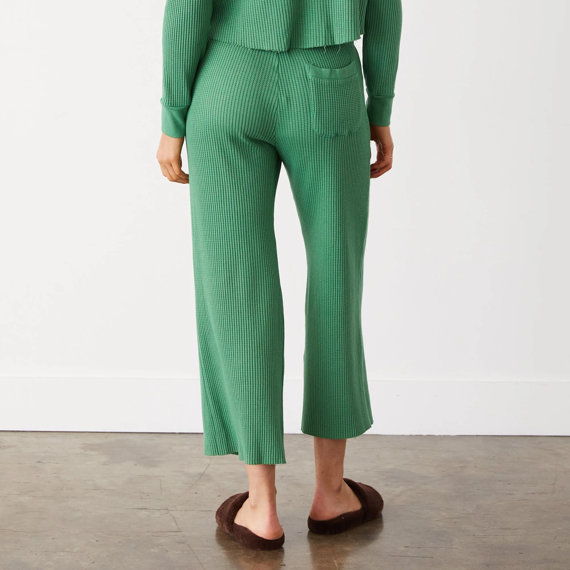 Waffle Crop Lounge Sweat sold by Monrow product image thumbnail 4