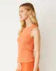 Supima Rib High Neck Tank sold by Monrow