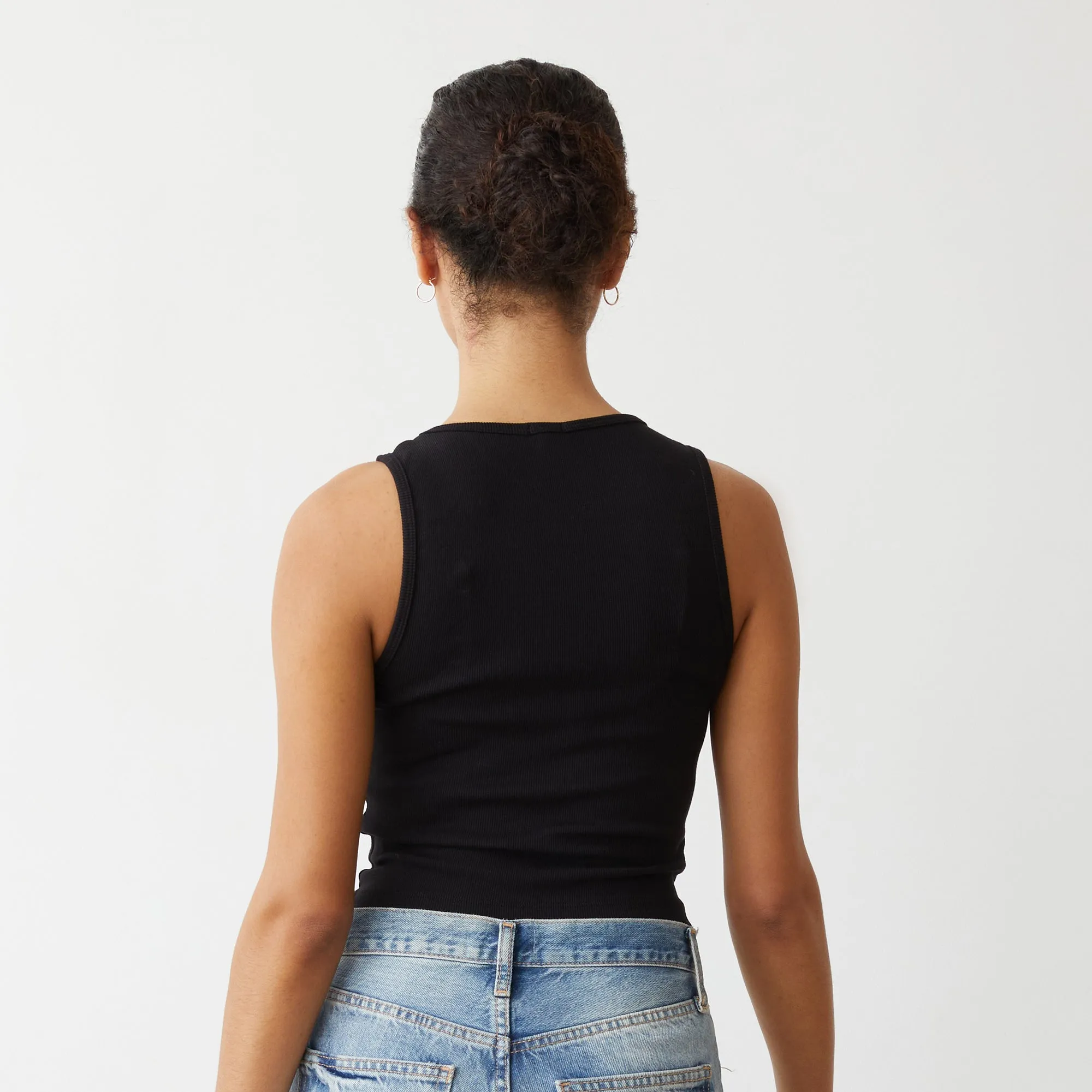 Supimaluxe Rib Crop High Neck Tank sold by Monrow product image thumbnail 2