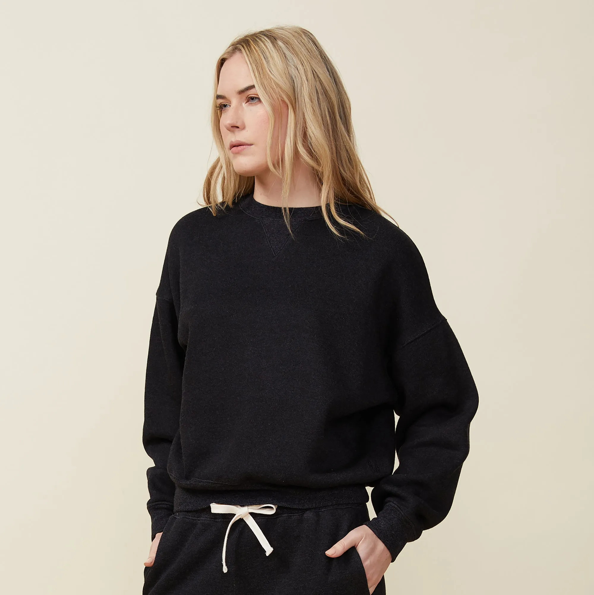 Teddy Fleece Crew Neck Sweatshirt sold by Monrow product image thumbnail 2