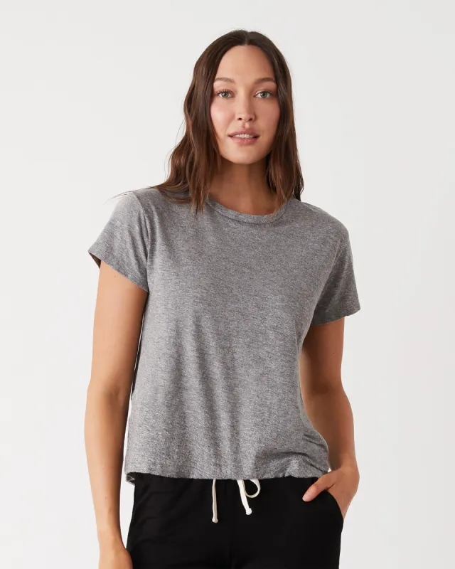 Textured Tri-Blend Basic Crew Neck Tee sold by Monrow