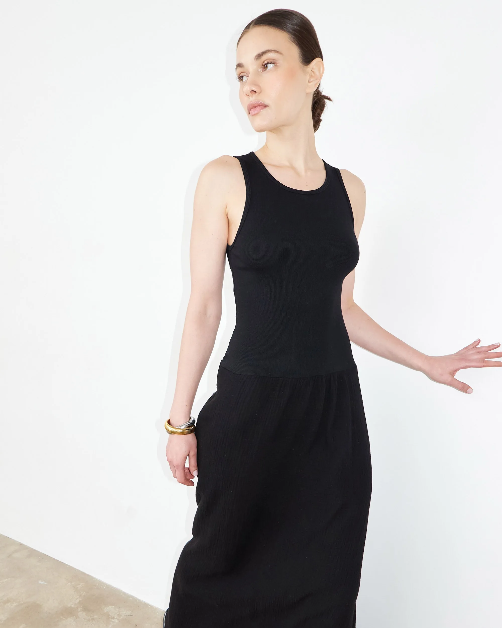 Mix Media Tank Maxi Dress sold by Monrow product image thumbnail 4