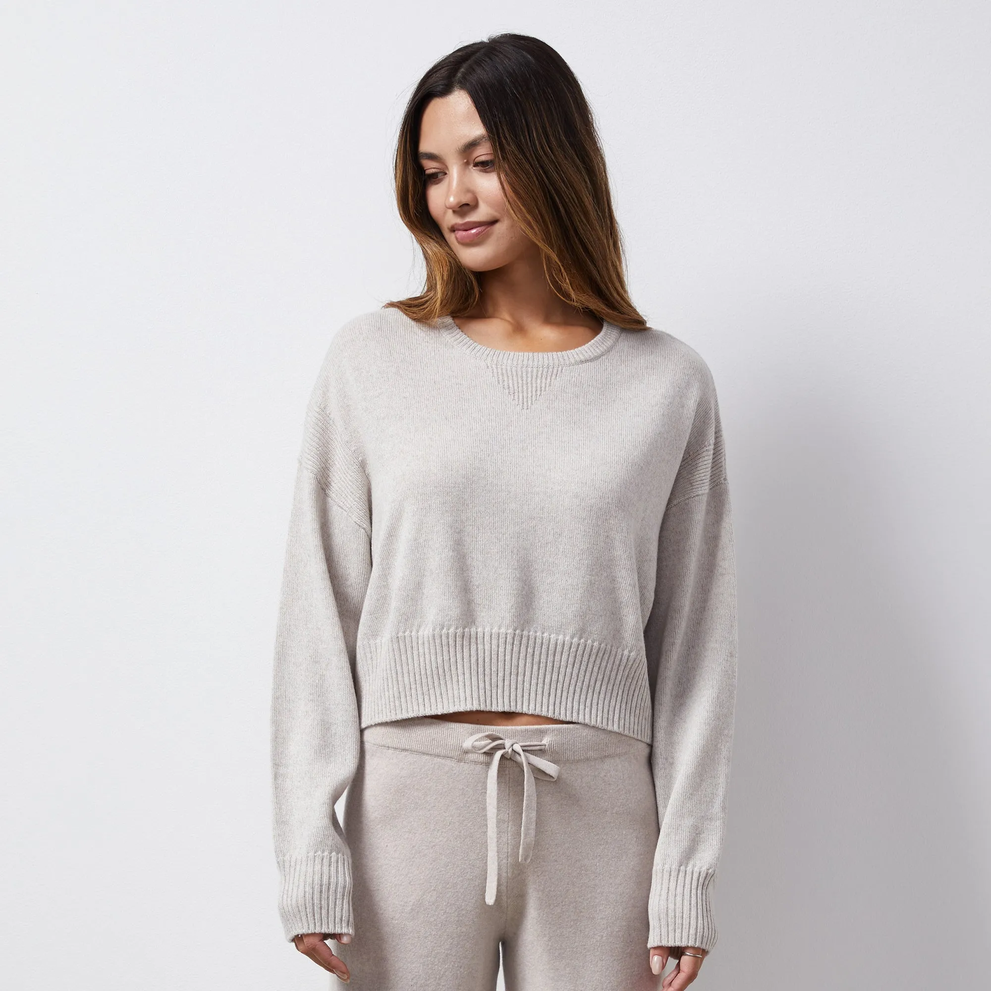 Wool Cashmere Crew Neck Sweater sold by Monrow