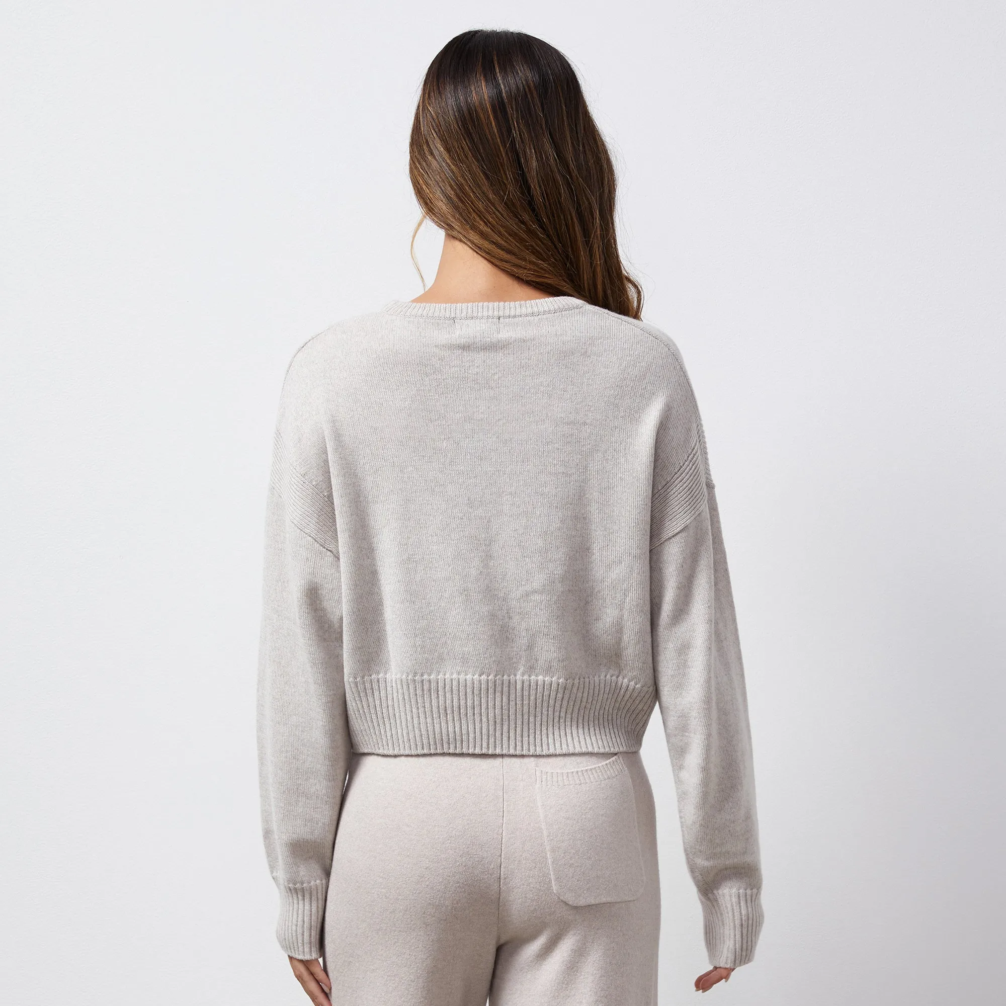 Wool Cashmere Crew Neck Sweater sold by Monrow product image thumbnail 3