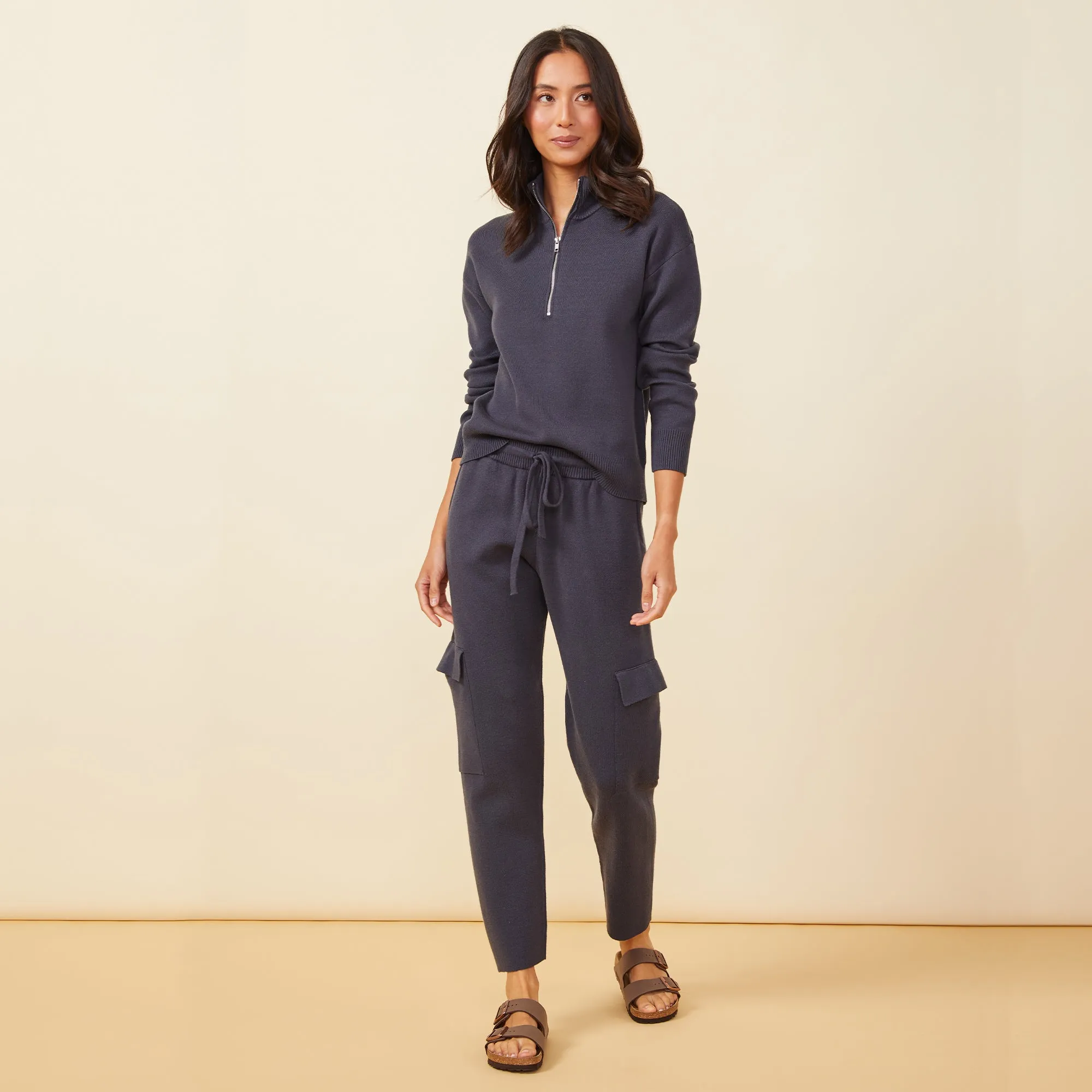 Soft Knit Half Zip Sweater sold by Monrow product image thumbnail 2