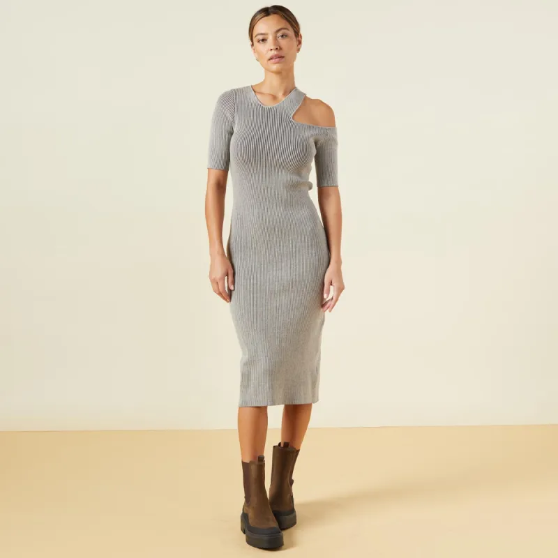 Sweater Rib Cut Out Dress sold by Monrow