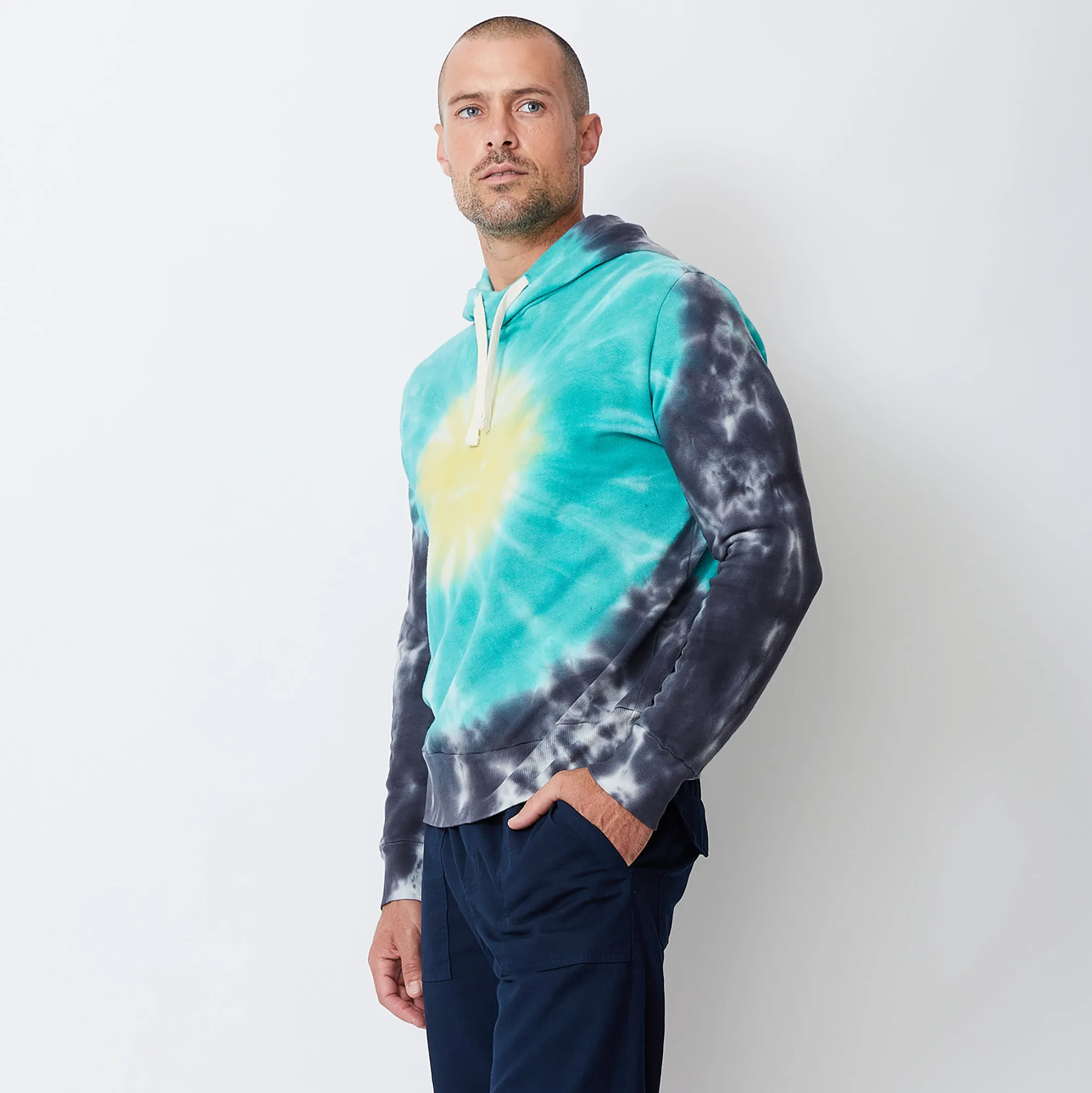 Sunburst Tie Dye Pullover Hoody sold by Monrow product image thumbnail 3