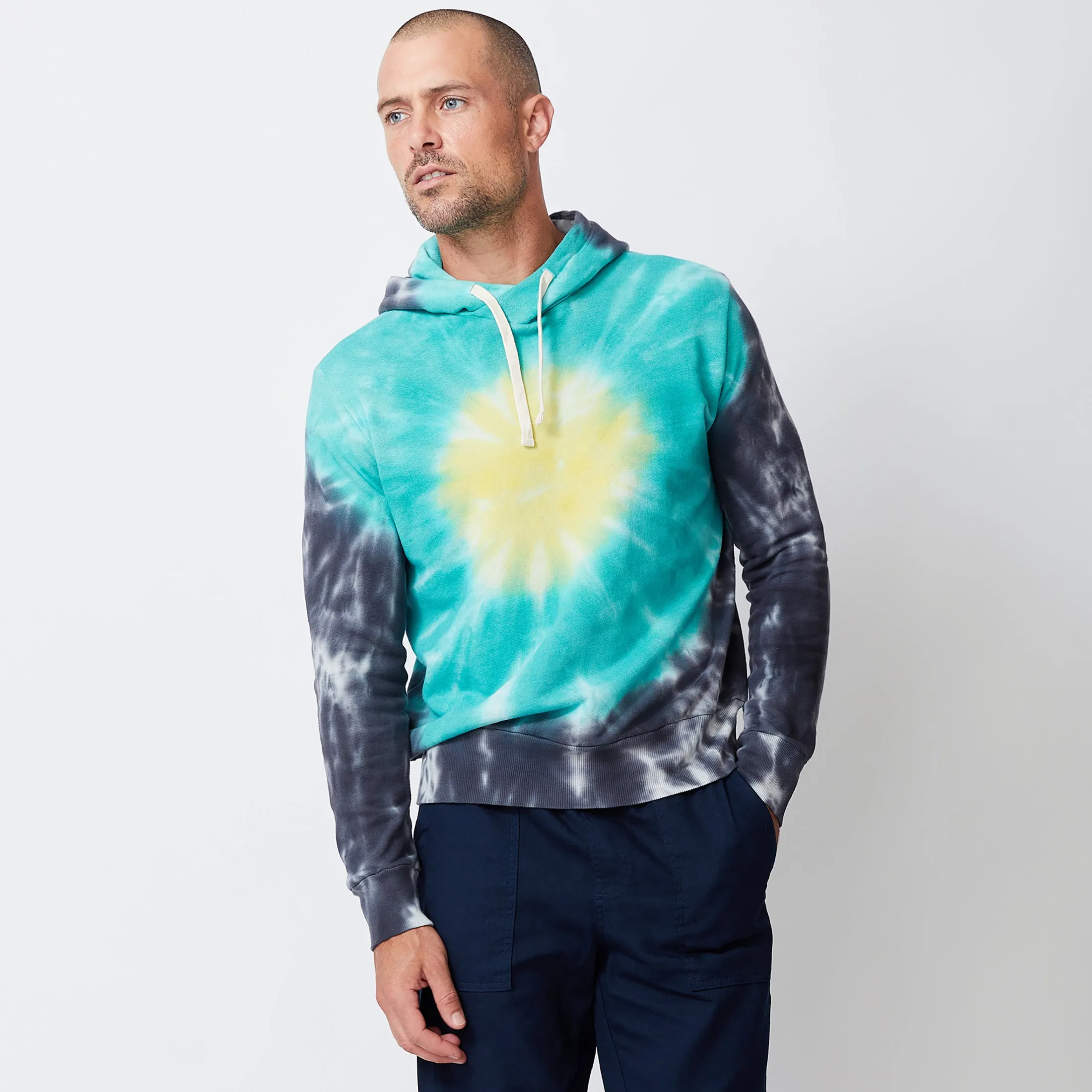 Sunburst Tie Dye Pullover Hoody sold by Monrow