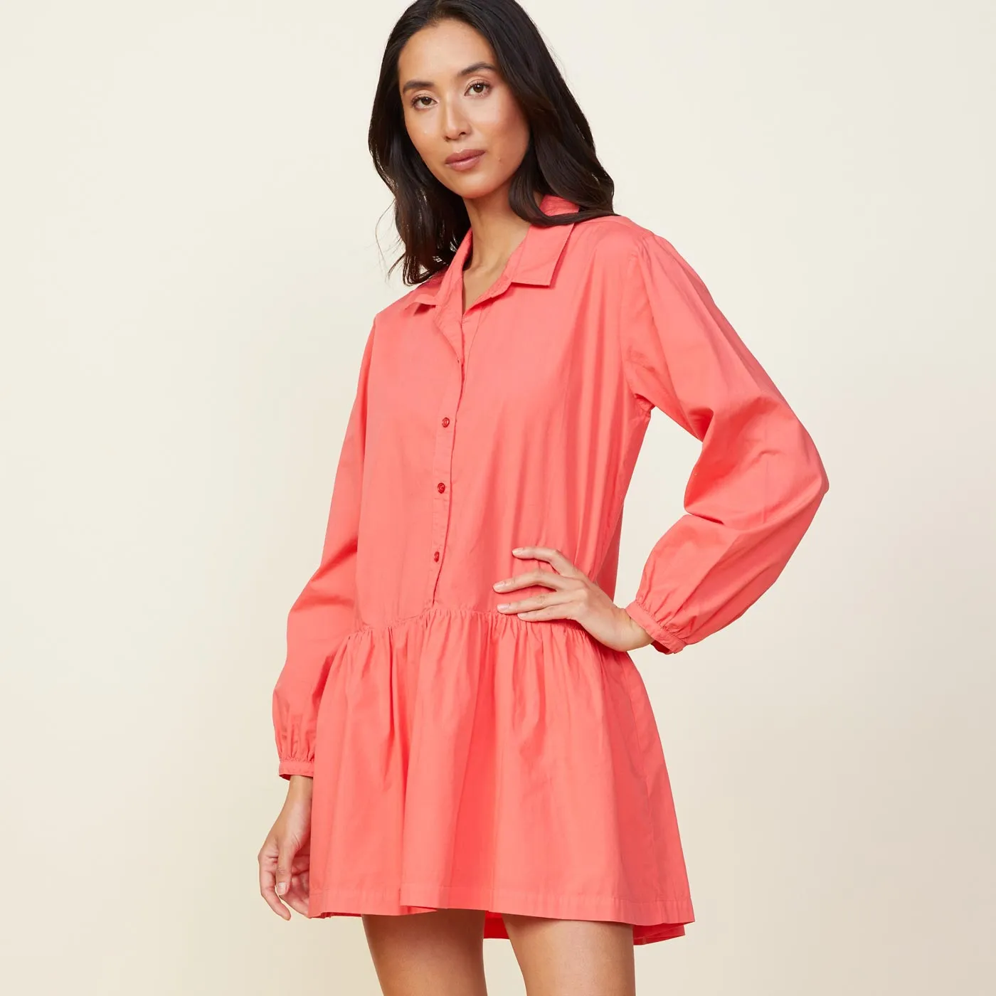 Poplin Easy Shirt Dress sold by Monrow
