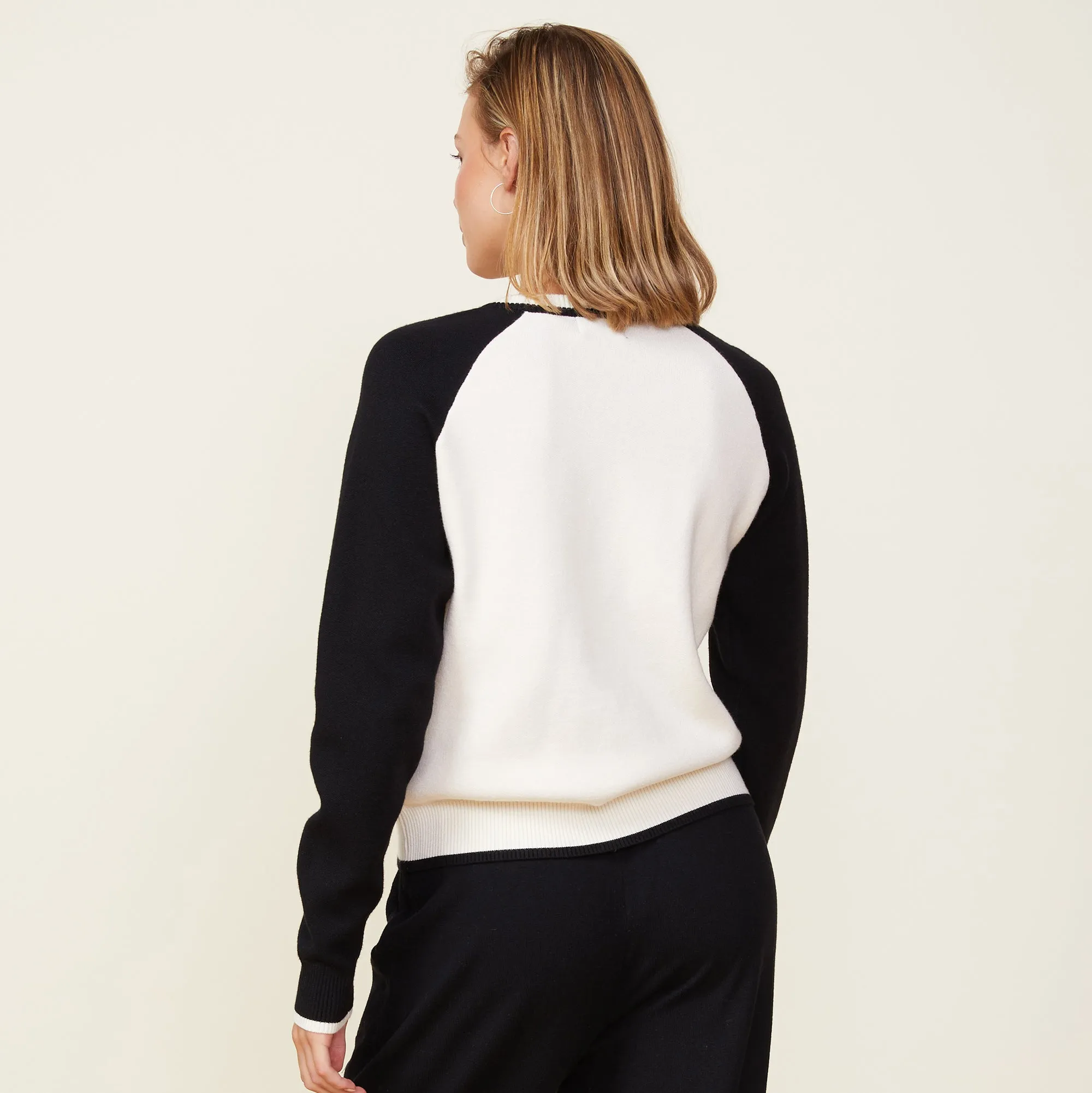 Soft Knit Colorblock Raglan Sweater sold by Monrow product image thumbnail 5