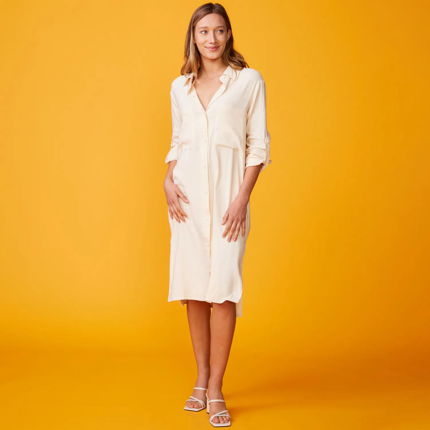 Linen Shirt Dress sold by Monrow product image thumbnail 3