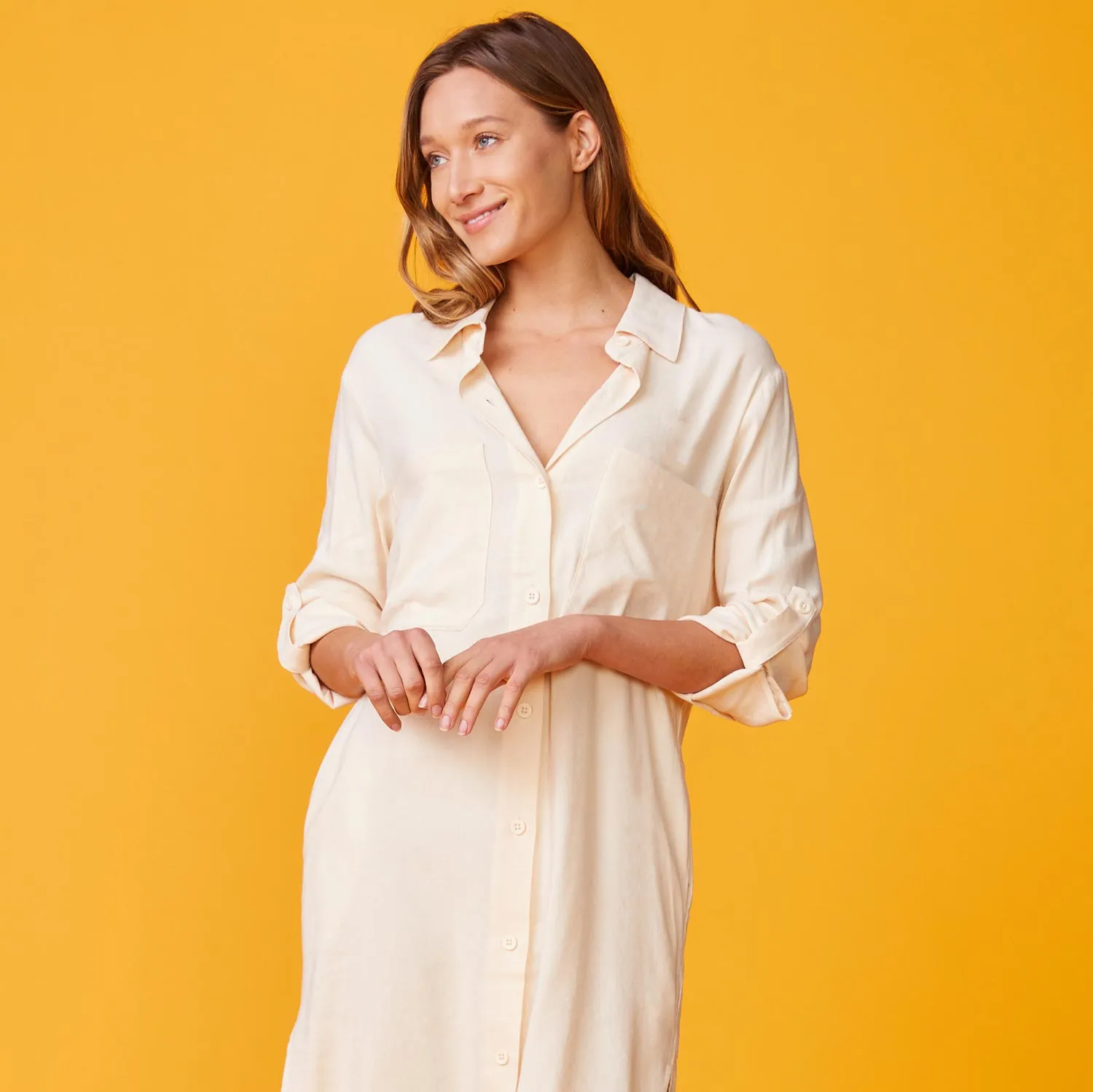 Linen Shirt Dress sold by Monrow product image thumbnail 2