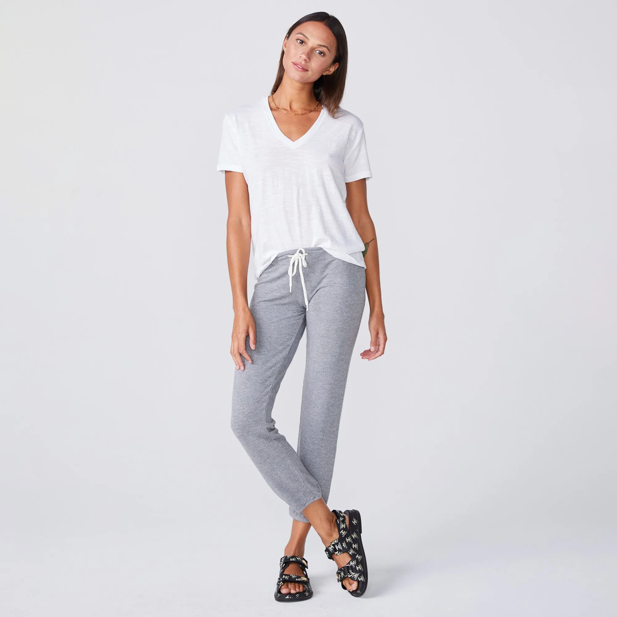 Textured Tri-Blend Relaxed V Neck Tee sold by Monrow product image thumbnail 2