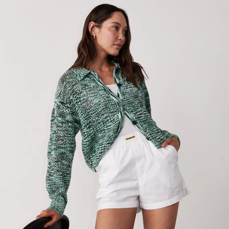 Space-dye Crochet Cardigan sold by Monrow