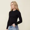 Supima Rib Long Sleeve Crew sold by Monrow