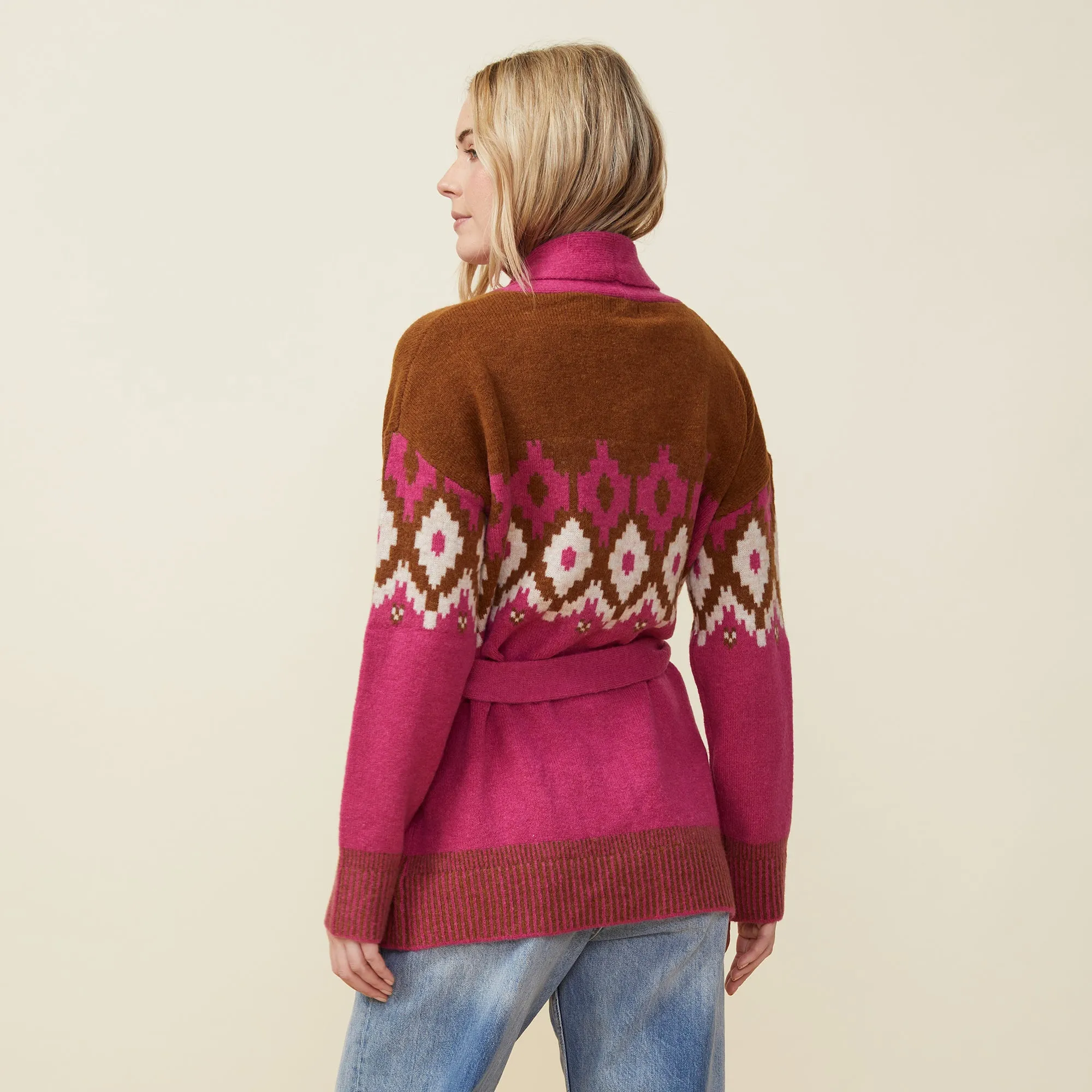 Fair Isle Shawl Cardigan sold by Monrow product image thumbnail 4