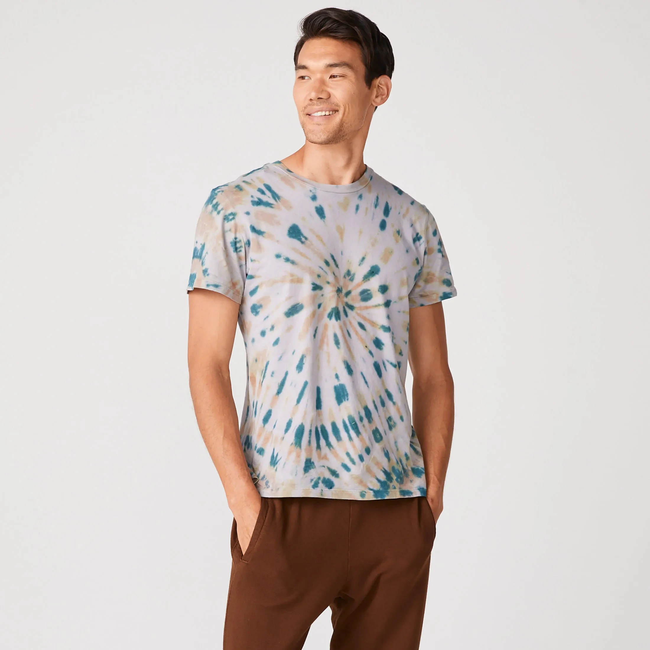 Kaleidoscope Tie Dye Relaxed Crew sold by Monrow