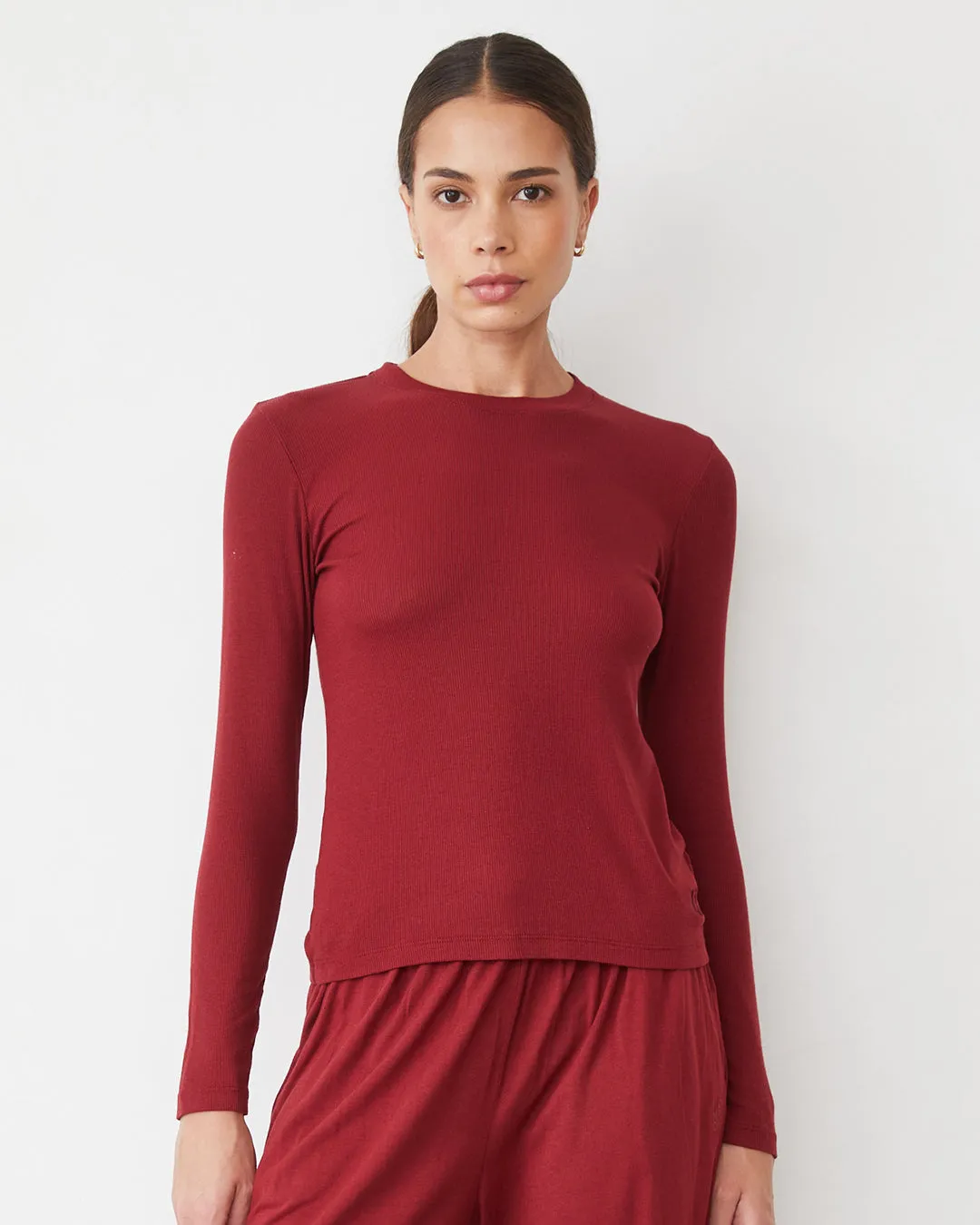 Supimafine Rib Long Sleeve Crew sold by Monrow