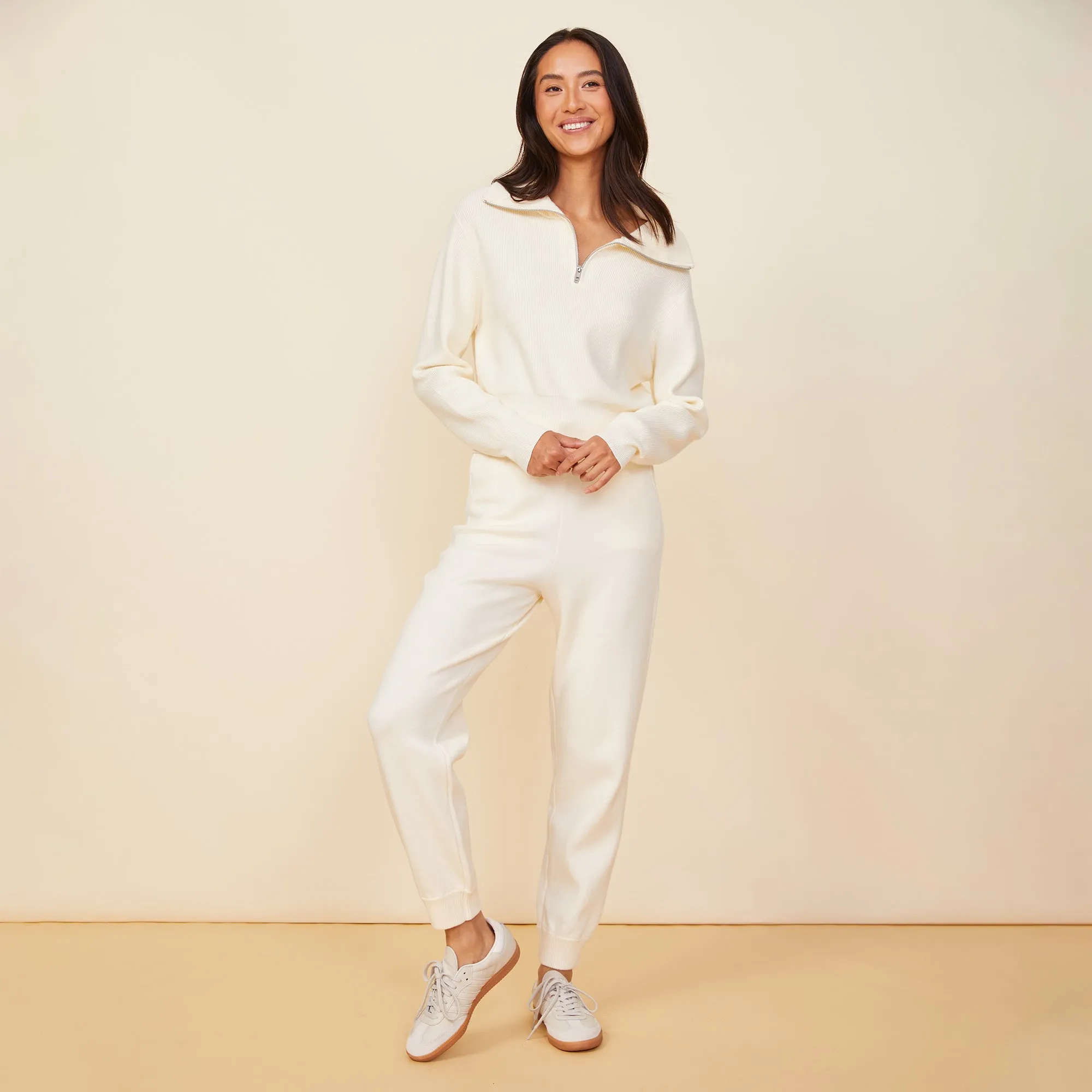 Soft Knit Rib Half Zip Sweater sold by Monrow product image thumbnail 3