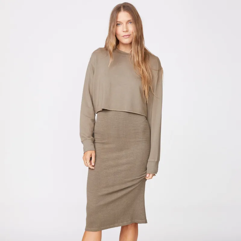 Supersoft Fleece Double Layer Sweatshirt Dress sold by Monrow