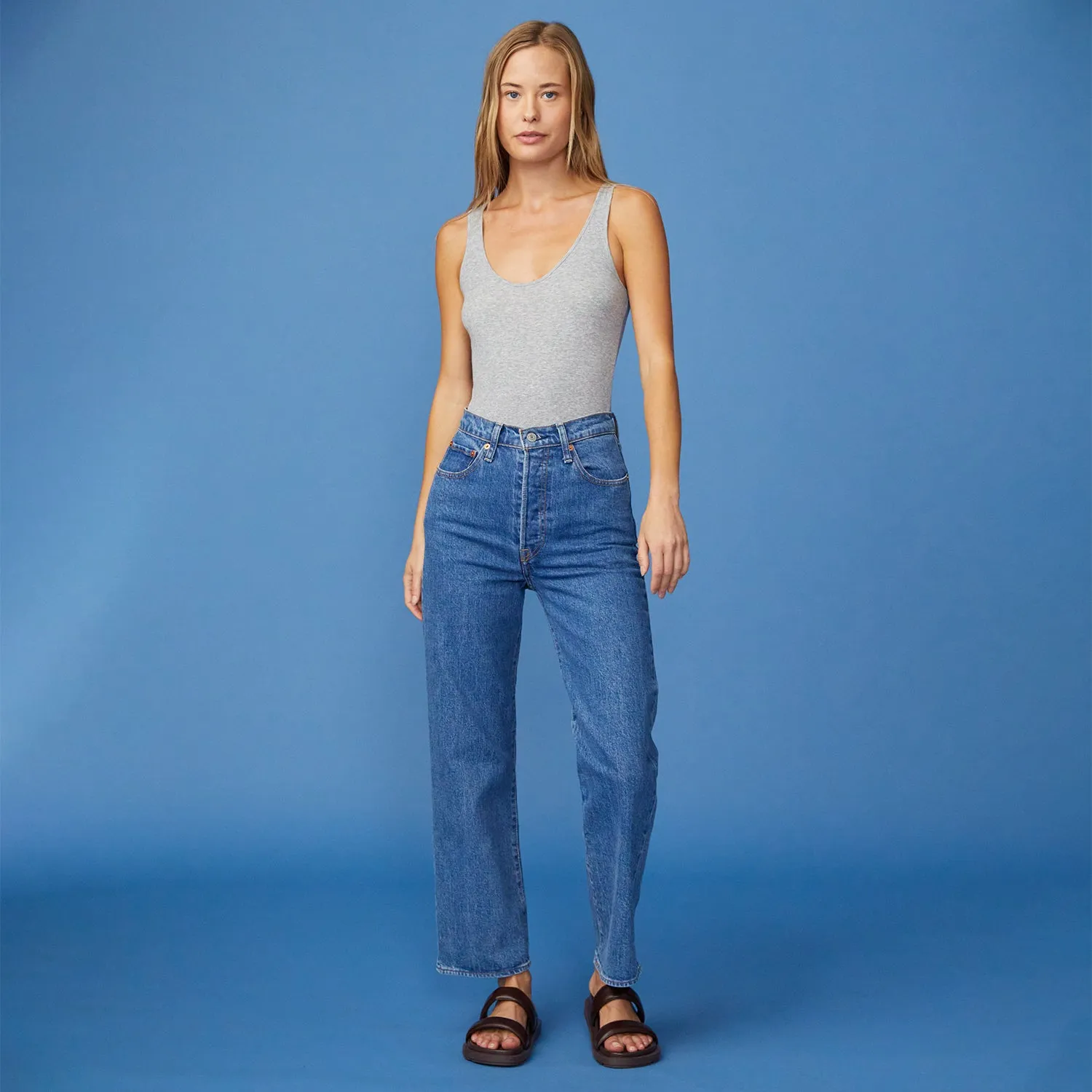 Narrow Rib Tank Bodysuit sold by Monrow product image thumbnail 2