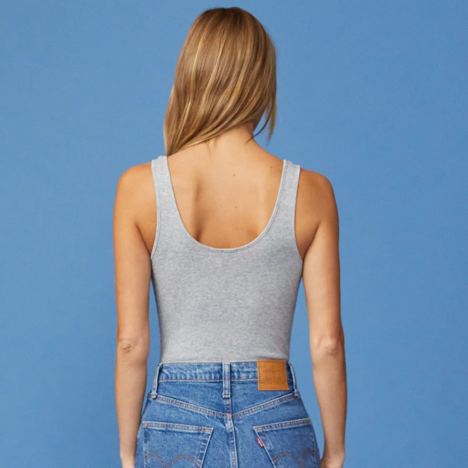 Narrow Rib Tank Bodysuit sold by Monrow product image thumbnail 4