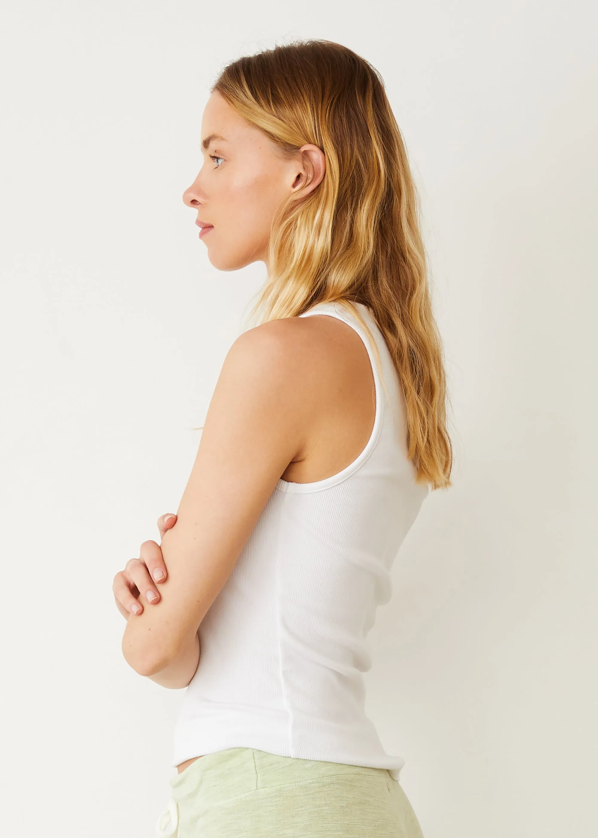 Supima Rib High Neck Tank sold by Monrow product image thumbnail 2